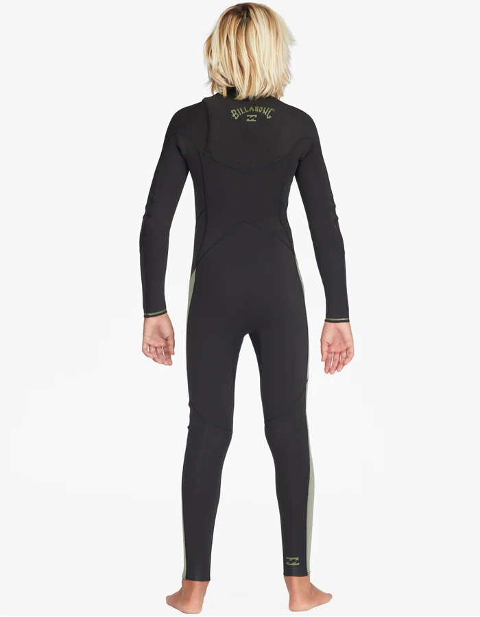 BILLABONG ABSOLUTE 4/3 MM CHEST ZIP BOYS 8-14 MILITARY 2 BILLABONG ABSOLUTE 4/3 MM CHEST ZIP BOYS 8-14 MILITARY - Image 2