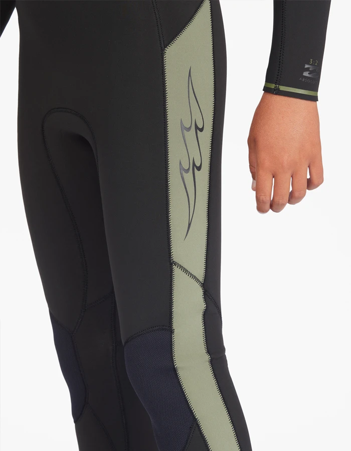 BILLABONG ABSOLUTE 4/3 MM CHEST ZIP BOYS 8-14 MILITARY 5 BILLABONG ABSOLUTE 4/3 MM CHEST ZIP BOYS 8-14 MILITARY - Image 5