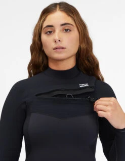 BILLABONG 5/4 FURNACE CHEST ZIP WETSUIT FOR WOMEN -Surfcorner Store billabong furnace 4 3 chest zip muta donna 4 1