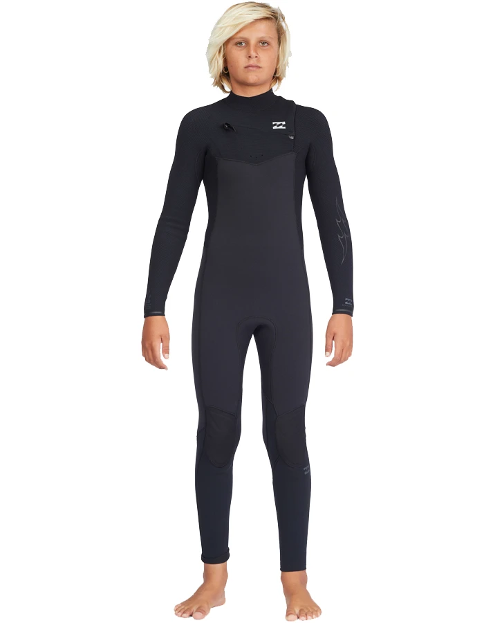 BILLABONG REVOLUTION 4/3 MM CHEST ZIP BOYS 8-14 BLACK 1 BILLABONG REVOLUTION 4/3 MM CHEST ZIP BOYS 8-14 BLACK
