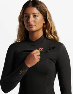 BILLABONG 5/4 SYNERGY CHEST ZIP WETSUIT FOR WOMEN -Surfcorner Store billabong synergy 4 3 frontzip muta donna 5 1