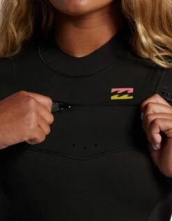 BILLABONG 5/4 SYNERGY CHEST ZIP WETSUIT FOR WOMEN -Surfcorner Store billabong synergy 4 3 frontzip muta donna 6 1