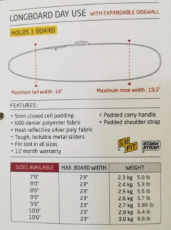 CREATURES LONGBOARD COVER DAY USE 9'0" -Surfcorner Store creatures sacca longboard day use 9 0 2017 2