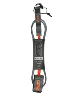 FCS ALL ROUND ESSENTIAL LEASH 6' BLACK -Surfcorner Store fcs leash 6 all round essential 2