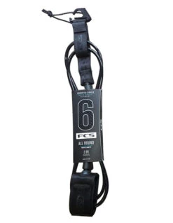 FCS ALL ROUND ESSENTIAL LEASH 6' BLACK -Surfcorner Store fcs leash 6 all round essential black 2