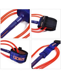 FCS ALL ROUND ESSENTIAL LEASH 6' BLACK -Surfcorner Store fcs leash 6 all round essential black 7