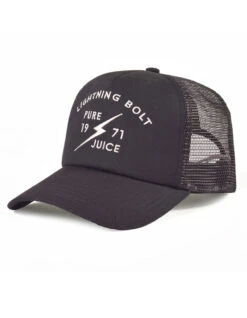 LIGHTNING BOLT A PURE JUICE TRUCKER CAP BLACK