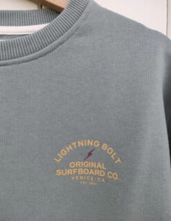 LIGHTNING BOLT VENICE SURF CO LAUREL WREATH -Surfcorner Store lightning bolt venice surf co felpa girocollo laurel wreath 2