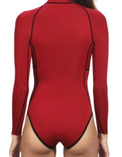 MATUSE MIRIAM REVERSIBLE 2/1MM LS SPRING RED -Surfcorner Store matuse miriam reversibile 2 1mm ls spring red muta donna front zip 3