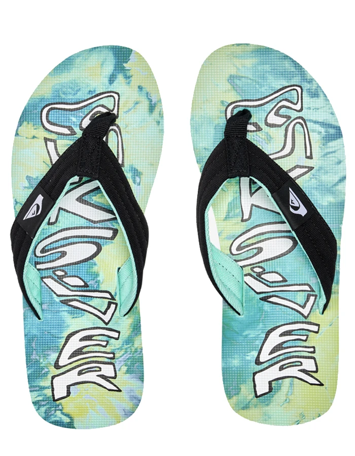 QUIKSILVER MOLOKAI LAYBACK II SANDALS GREEN BLUE YELLOW 1 QUIKSILVER MOLOKAI LAYBACK II SANDALS GREEN BLUE YELLOW
