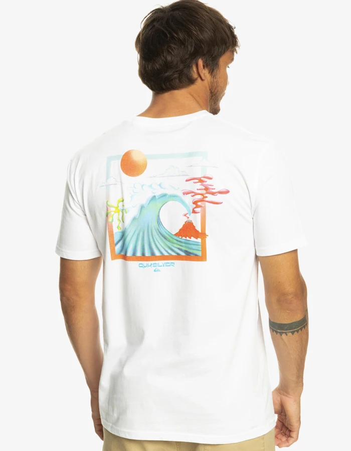 QUIKSILVER OCEAN BED T-SHIRT WHITE 1 QUIKSILVER OCEAN BED T-SHIRT WHITE