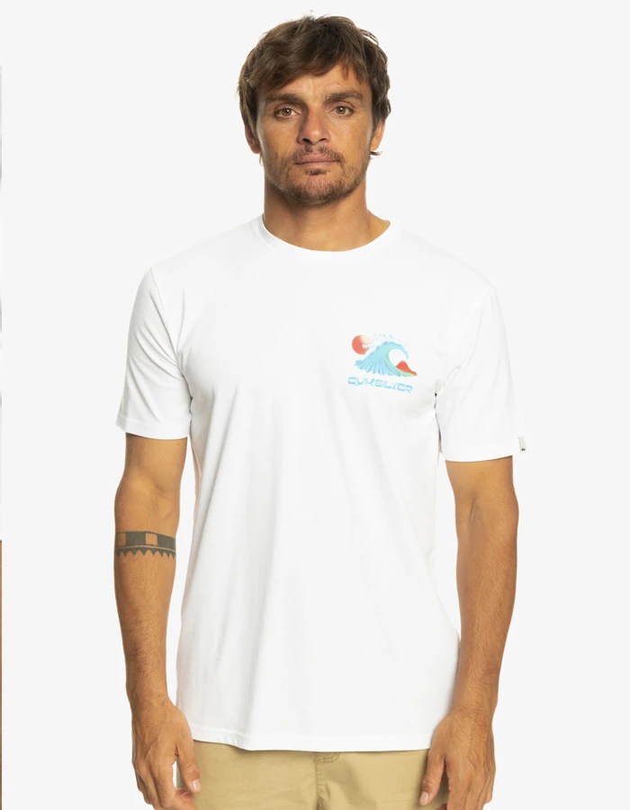 QUIKSILVER OCEAN BED T-SHIRT WHITE 4 QUIKSILVER OCEAN BED T-SHIRT WHITE - Image 4