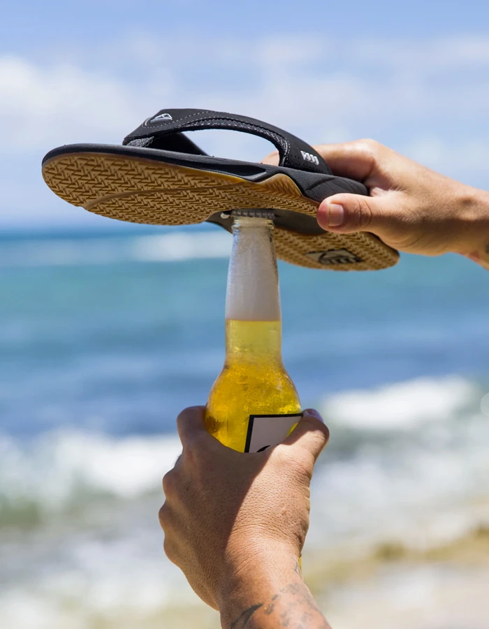 REEF SANDALS FANNING BLACK SILVER 5 REEF SANDALS FANNING BLACK SILVER - Image 5