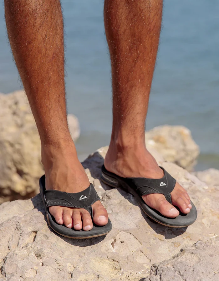 REEF SANDALS FANNING BLACK SILVER 6 REEF SANDALS FANNING BLACK SILVER - Image 6