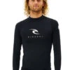 RIP CURL CORPS LONG SLEEVE UV TEE BLACK