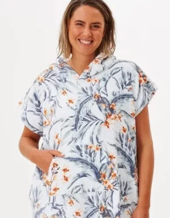 RIP CURL DIAMOND BAY HOODED TOWEL LIGHT BLUE 8 RIP CURL DIAMOND BAY HOODED TOWEL LIGHT BLUE -Surfcorner Store rip curl diamond bay poncho donna light blue 2