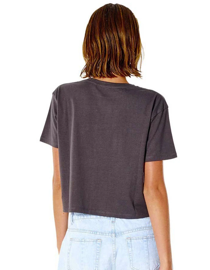 RIP CURL ON THE COAST CROP TEE WASHED BLACK 2 RIP CURL ON THE COAST CROP TEE WASHED BLACK - Image 2