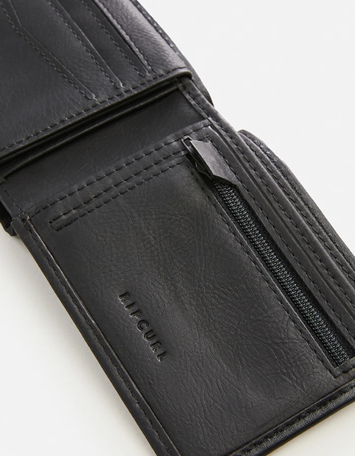 RIP CURL RIDGE PU ALL DAY WALLET BLACK GREY 4 RIP CURL RIDGE PU ALL DAY WALLET BLACK GREY - Image 4