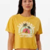 RIP CURL SUNNY PARADISE SHORT SLEEVE CROP TEE