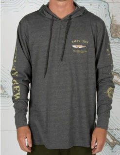 SALTY CREW BRUCE HOOD TECH TEE CHARCOAL 9 SALTY CREW BRUCE HOOD TECH TEE CHARCOAL -Surfcorner Store salty crew bruce hood charcoal tech tee charcoal 5