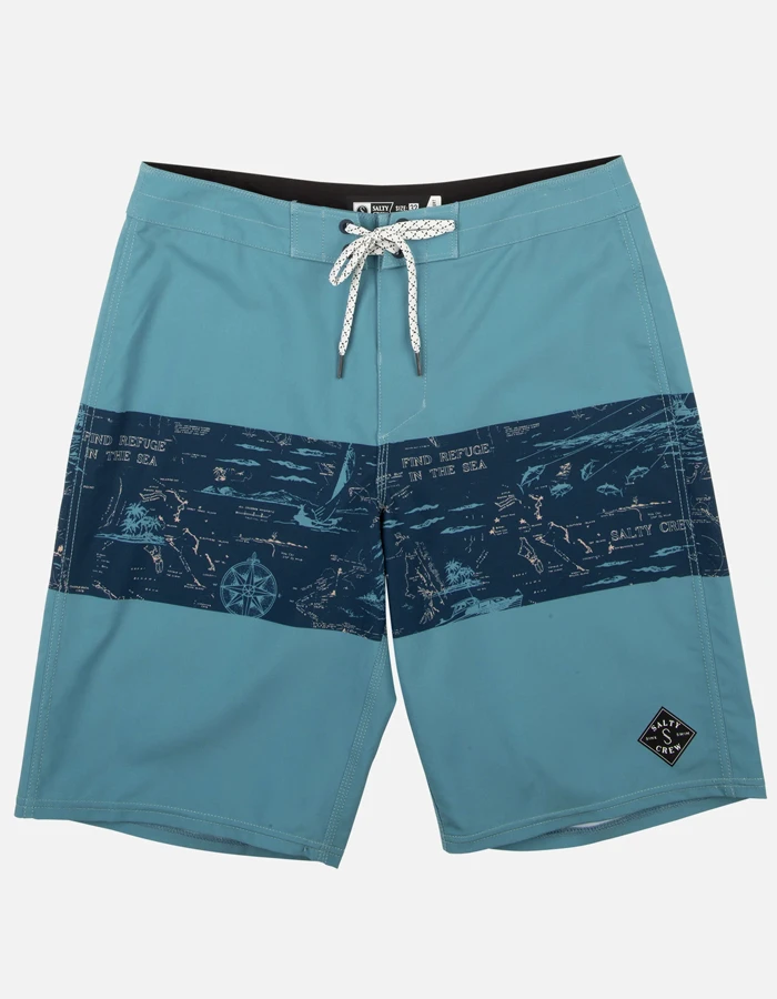 SALTY CREW TOPWATER BOARDSHORTS 21" NAVY AQUA 1 SALTY CREW TOPWATER BOARDSHORTS 21" NAVY AQUA