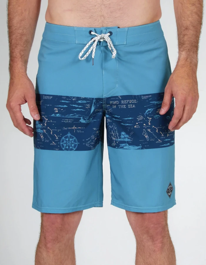 SALTY CREW TOPWATER BOARDSHORTS 21" NAVY AQUA 3 SALTY CREW TOPWATER BOARDSHORTS 21" NAVY AQUA - Image 3