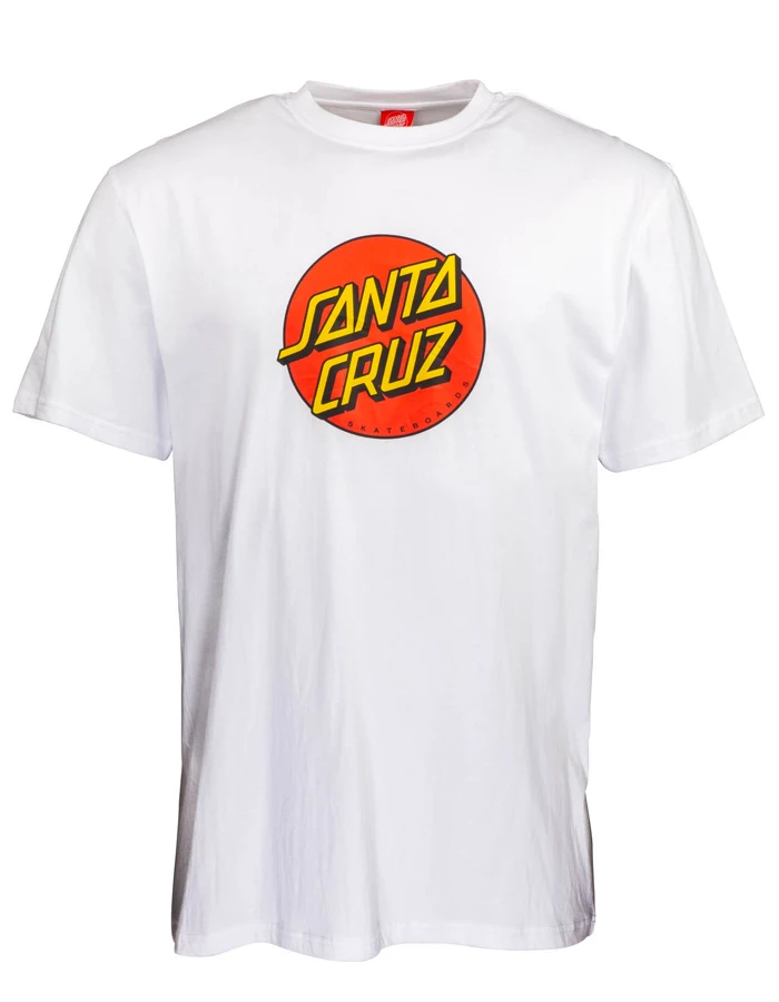 SANTA CRUZ CLASSIC DOT T-SHIRT WHITE 1 SANTA CRUZ CLASSIC DOT T-SHIRT WHITE