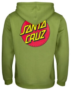 SANTA CRUZ CLASSIC DOT ZIP HOOD DILL GREEN -Surfcorner Store santa cruz classic dot zip felpa cappuccio dill green 2