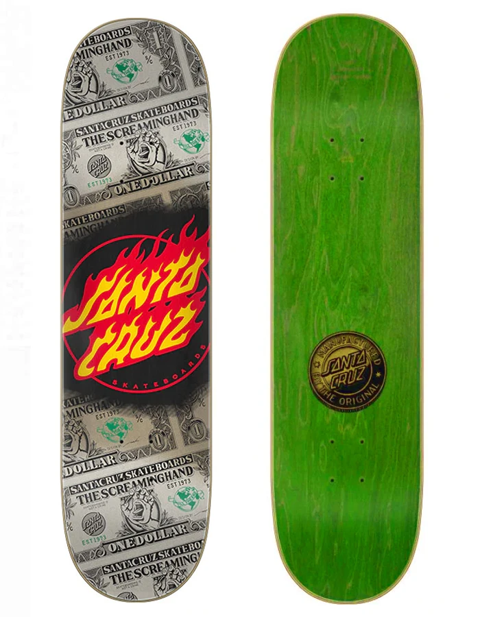 SANTA CRUZ DOLLAR FLAME DOT 8.0" DECK 1 SANTA CRUZ DOLLAR FLAME DOT 8.0" DECK