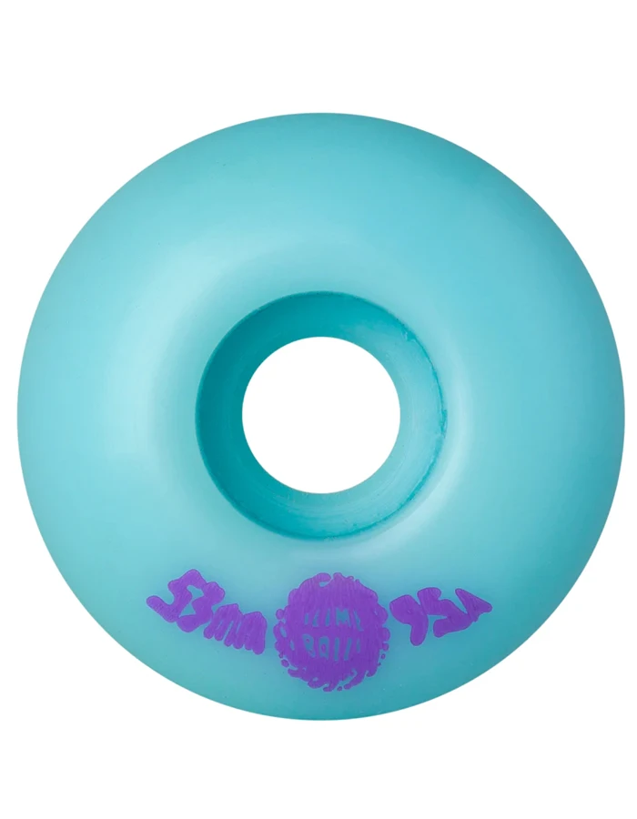 SANTA CRUZ SLIME BALLS SNOT ROCKETS PASTEL BLUE RUOTE SKATE 53MM - Image 3
