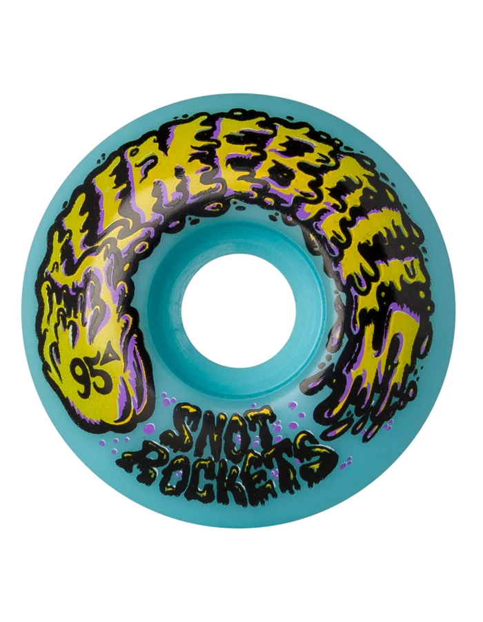 SANTA CRUZ SLIME BALLS SNOT ROCKETS PASTEL BLUE RUOTE SKATE 53MM - Image 4