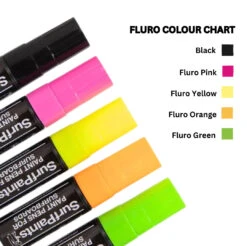 SURF PAINTS FLURO SET 15MM -Surfcorner Store surf paints fluro set pennarelli per personalizzare la tua tavola