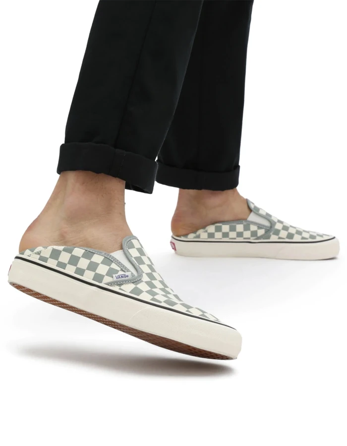 VANS CHECKERBOARD CLASSIC SLIP-ON SHOES GREEN 2 VANS CHECKERBOARD CLASSIC SLIP-ON SHOES GREEN - Image 2