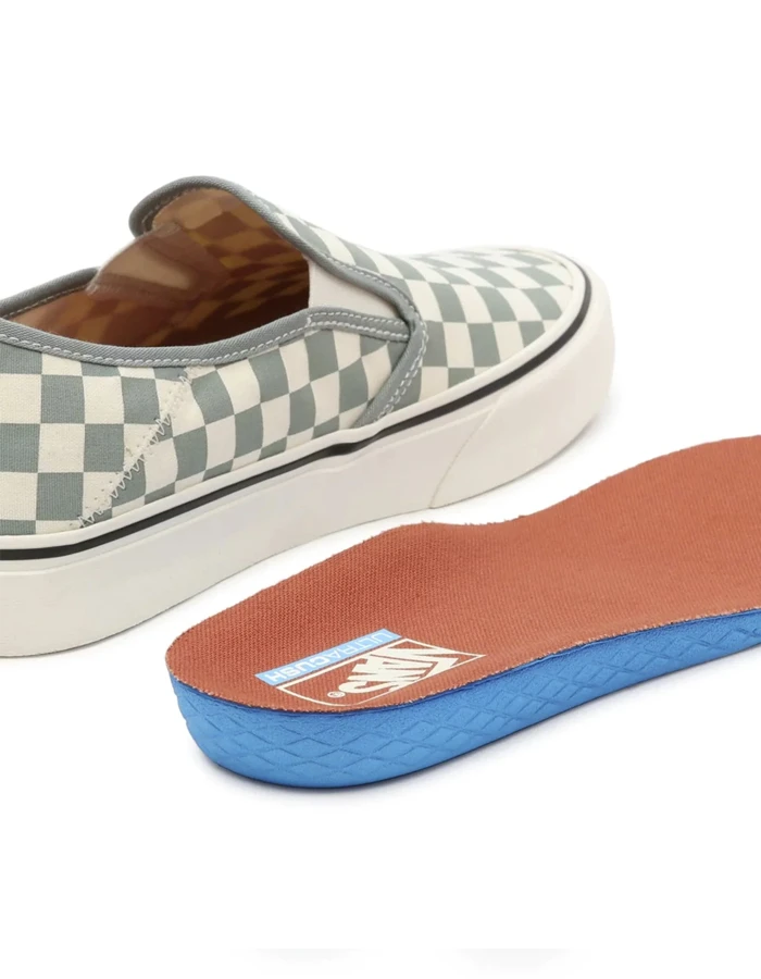VANS CHECKERBOARD CLASSIC SLIP-ON SHOES GREEN 4 VANS CHECKERBOARD CLASSIC SLIP-ON SHOES GREEN - Image 4