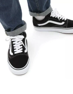 VANS OLD SKOOL SHOES BLACK WHITE -Surfcorner Store vans scarpe old skool black