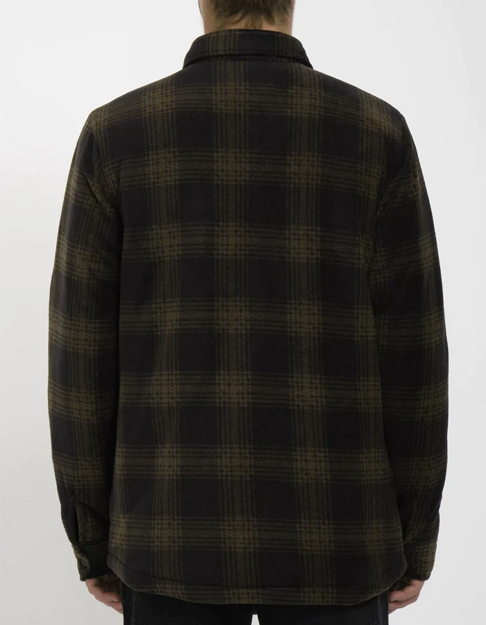 VOLCOM BOWERED FLEECE LONG SLEEVE SHIRT BISON 2 VOLCOM BOWERED FLEECE LONG SLEEVE SHIRT BISON - Image 2