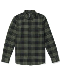 VOLCOM CADEN PLAID SHIRT BLACK