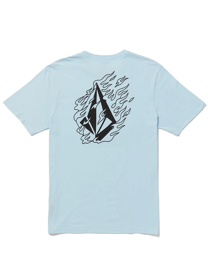 VOLCOM FIREFIGHT SHORT SLEEVE TEE MISTY BLUE 4 VOLCOM FIREFIGHT SHORT SLEEVE TEE MISTY BLUE - Image 4