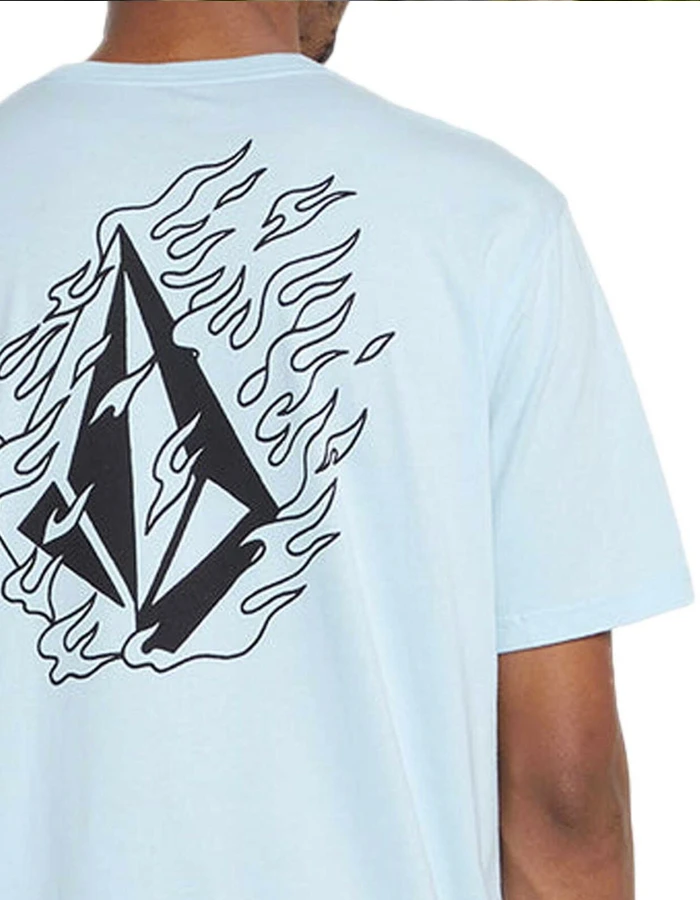 VOLCOM FIREFIGHT SHORT SLEEVE TEE MISTY BLUE 3 VOLCOM FIREFIGHT SHORT SLEEVE TEE MISTY BLUE - Image 3