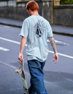 VOLCOM FIREFIGHT SHORT SLEEVE TEE MISTY BLUE 17 VOLCOM FIREFIGHT SHORT SLEEVE TEE MISTY BLUE -Surfcorner Store volcom firefight t shirt misty blue 6