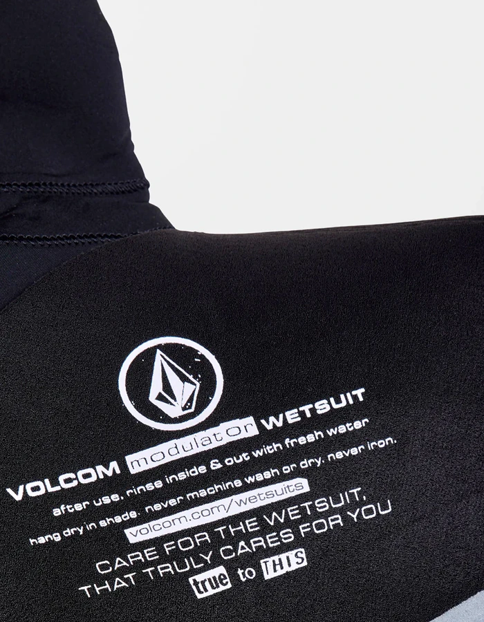 VOLCOM MODULATOR 5/4/3MM HOODED CHEST ZIP WETSUIT BLACK - Image 13