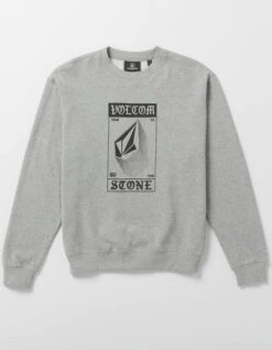 VOLCOM WATANITE SWEATSHIRT HEATHER GREY 7 VOLCOM WATANITE SWEATSHIRT HEATHER GREY -Surfcorner Store volcom watanite felpa gircollo heather grey 2